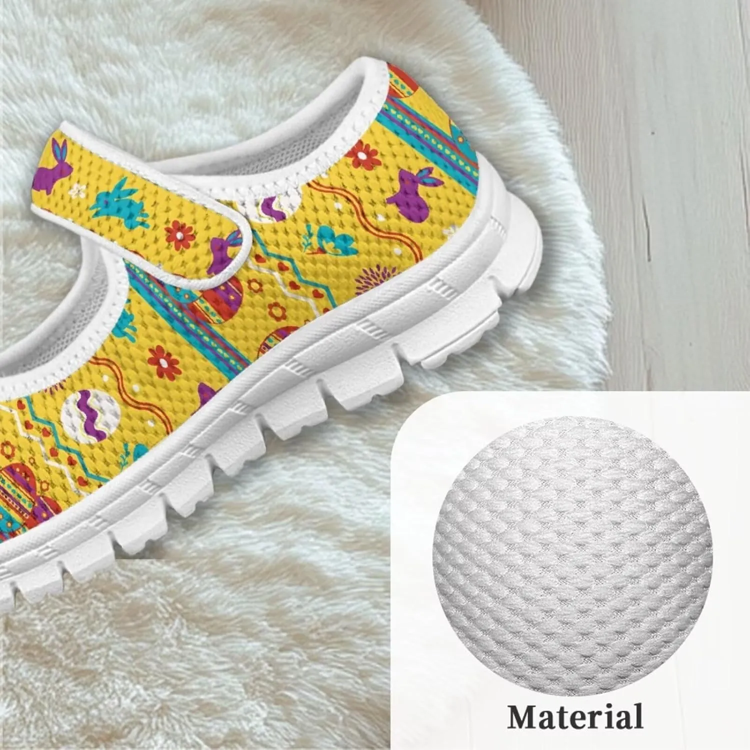 Coloranimal Mary Jane Shoes for Girls Princess Shoes Casual Dance Shoes School Uniform Shoes Easter Theme Mary Jane Flats