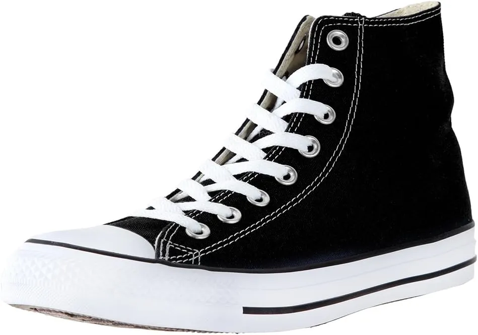 Converse Chuck Taylor All Star Canvas High Top Sneaker, Black, 11.5 US Men/13.5 US Women