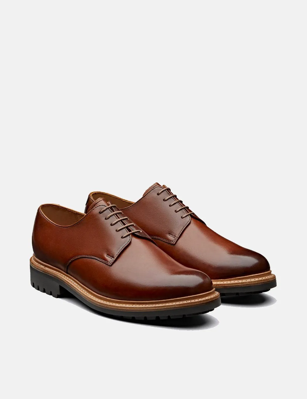 Curt Tan Derby Connected - Painted Grenson Leather) Shoes All-in-one collection (Hand