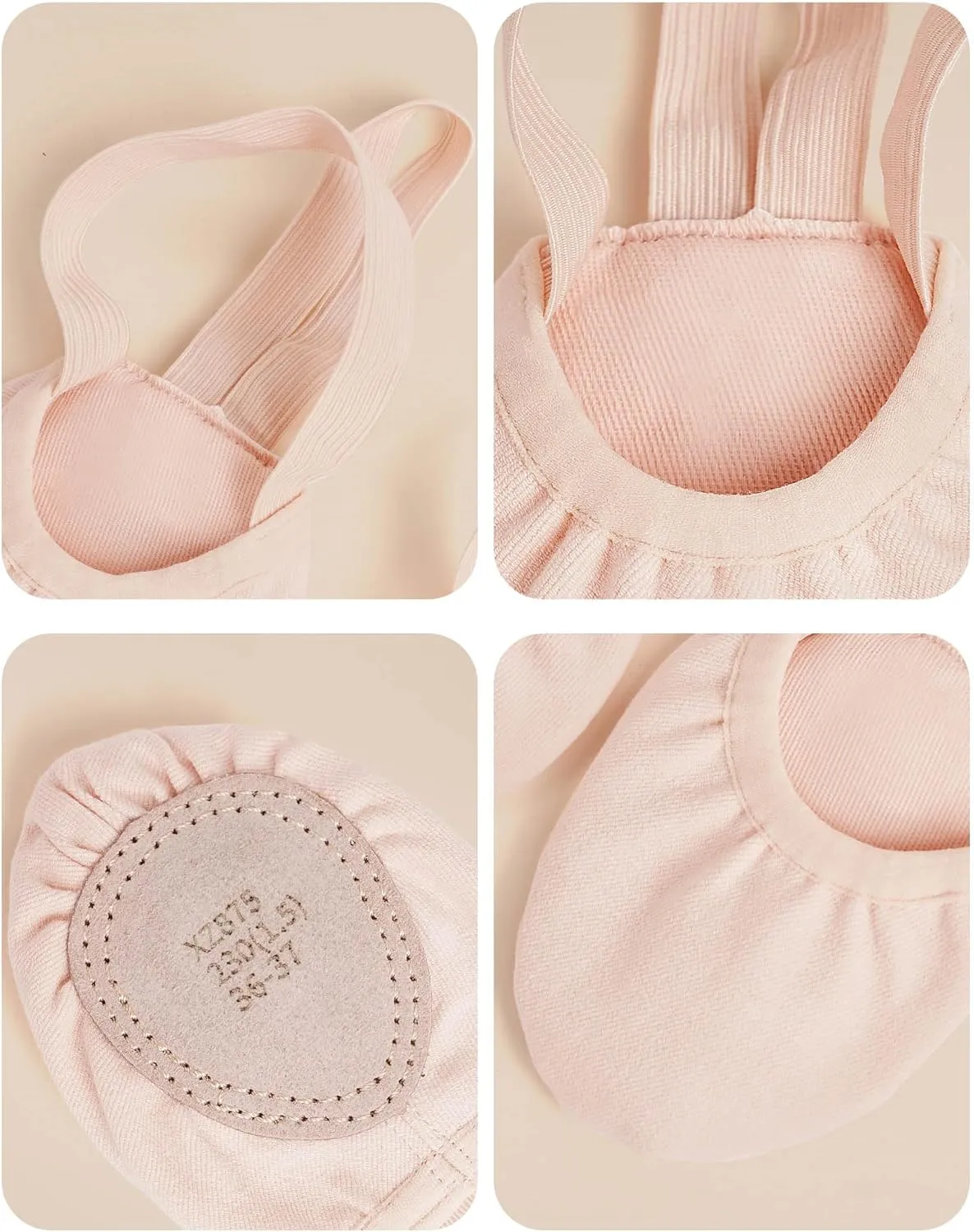 Dance Shoes Half Sole Ballet Pirouette Shoes for Women/Men and Girls/Boys