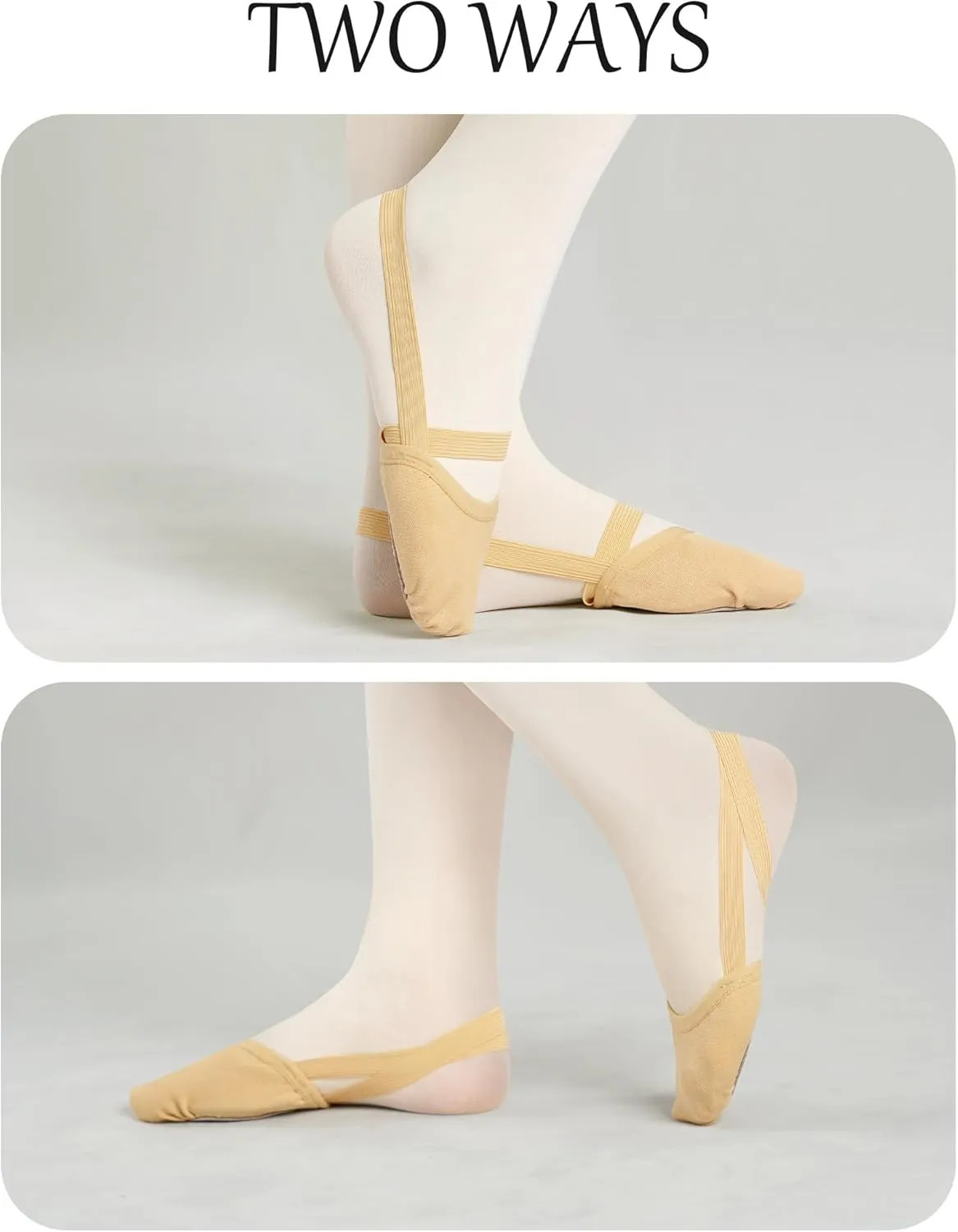 Dance Shoes Half Sole Ballet Pirouette Shoes for Women/Men and Girls/Boys
