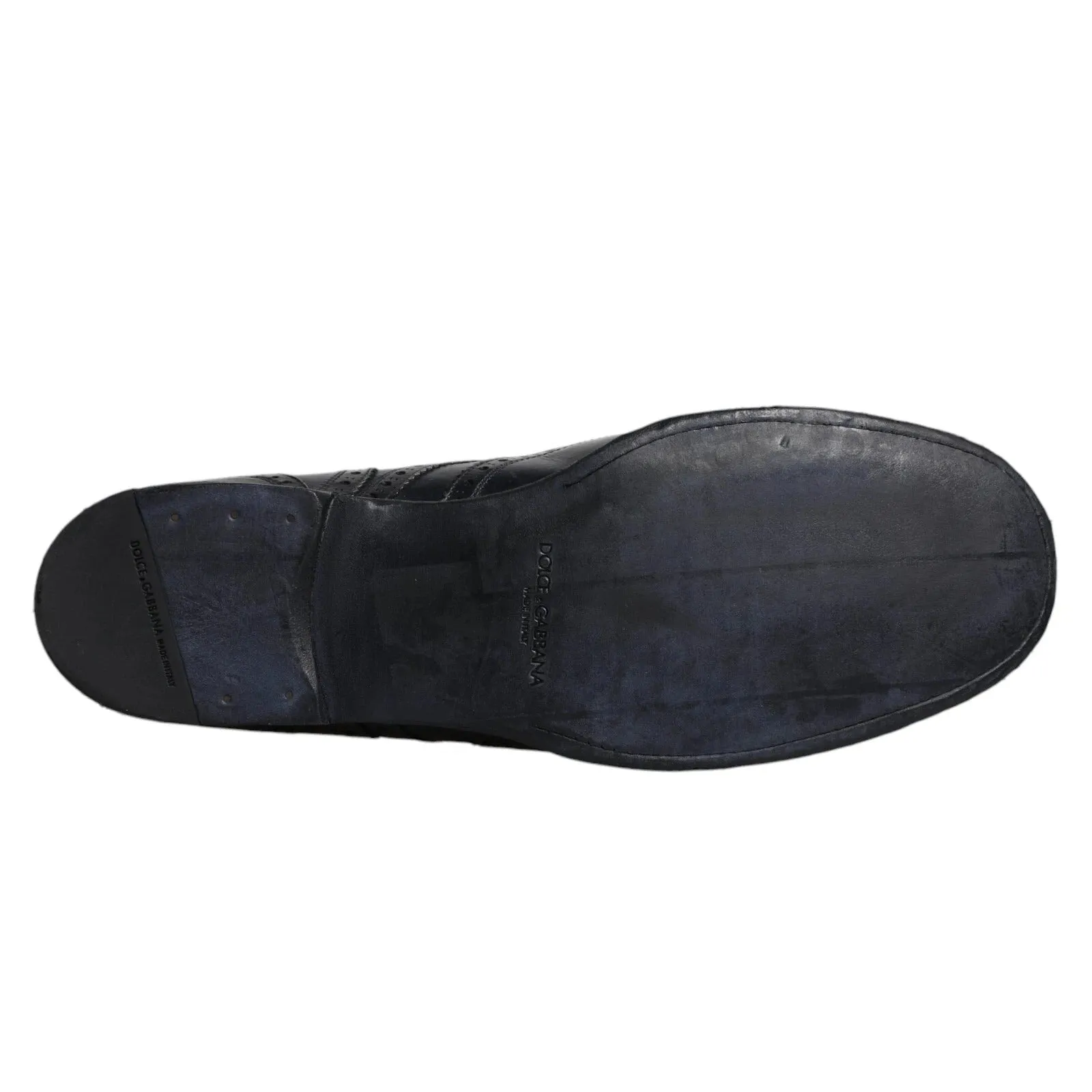 Dark Derby & Special edition Gabbana Dolce Wingtip Shoes Practical Formal Leather Blue