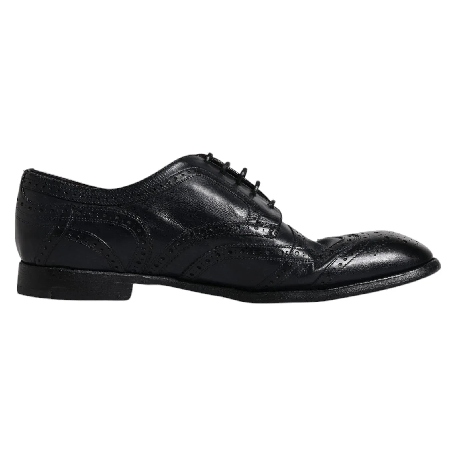 Dark Derby & Special edition Gabbana Dolce Wingtip Shoes Practical Formal Leather Blue