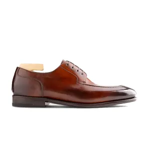 Derby Blucher Brown Pure Leather Shoes