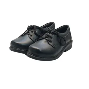 Derby Boys Black Leather School Shoes