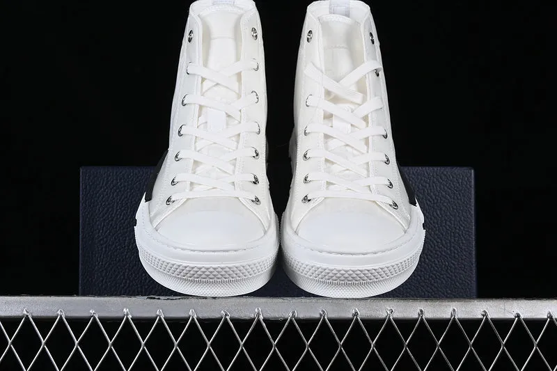 Dior Oblique Canvas B23 High-Top Sneaker White