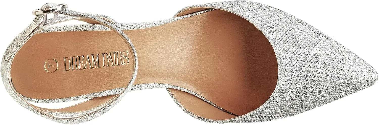 DREAM PAIRS Kitten Heels for Women Low Heel Dress Shoes Wedding Dress Closed Toe Pump Shoes