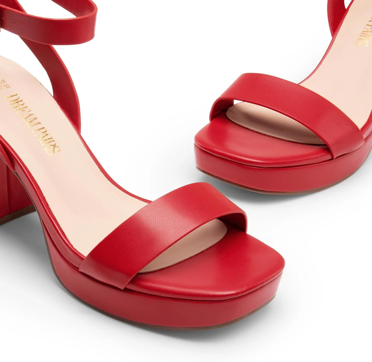 DREAM PAIRS Platform Heels for Women High Block Chunky Open Toe Ankle Strap Heels Fashion Wedding Party Evening Prom Dance Dress Pump Sandals Shoes