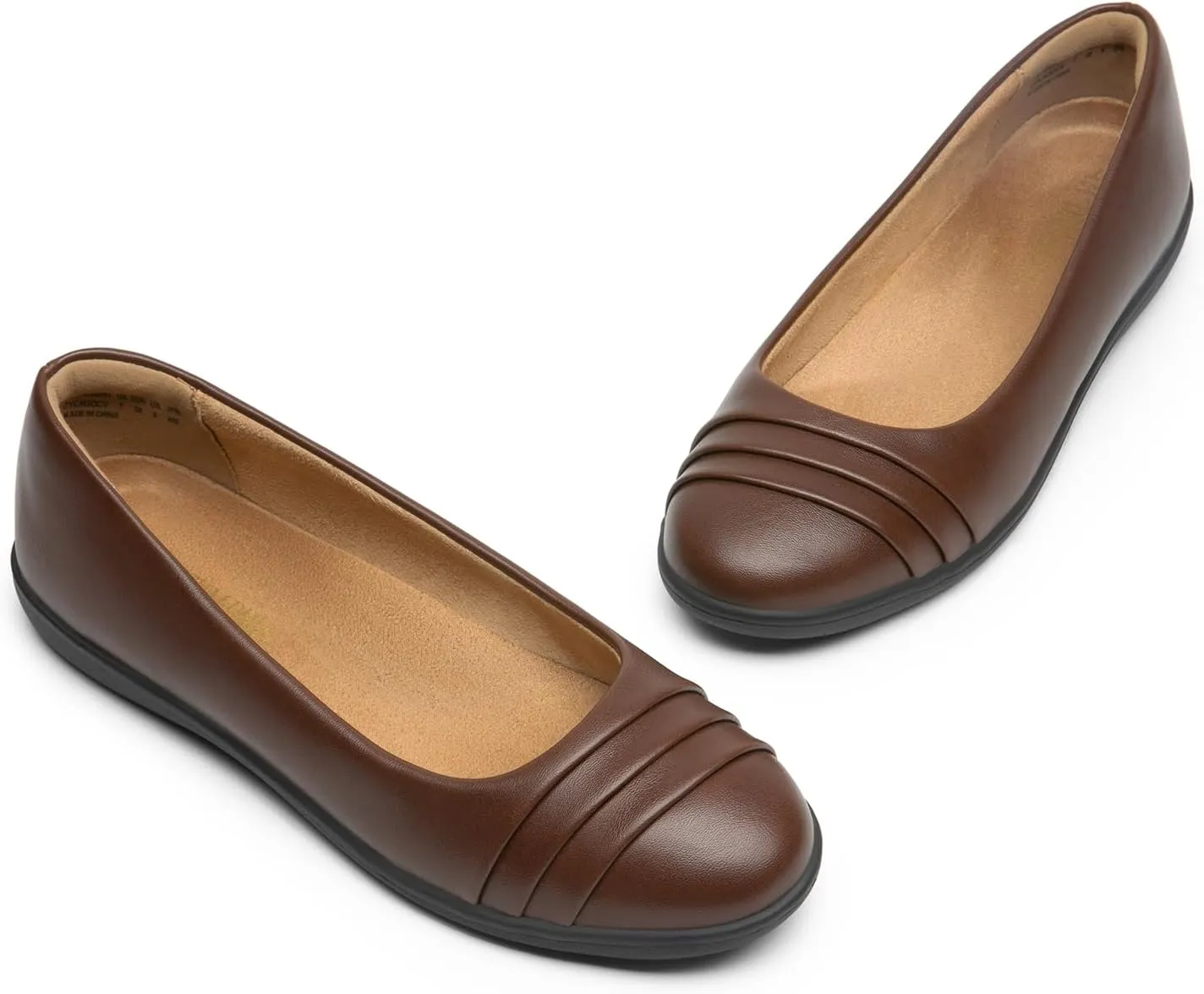 DREAM PAIRS Womens Comfortable Ballet Flats, Business Office Dress Shoes, Dressy Round Toe Slip On Work Flats