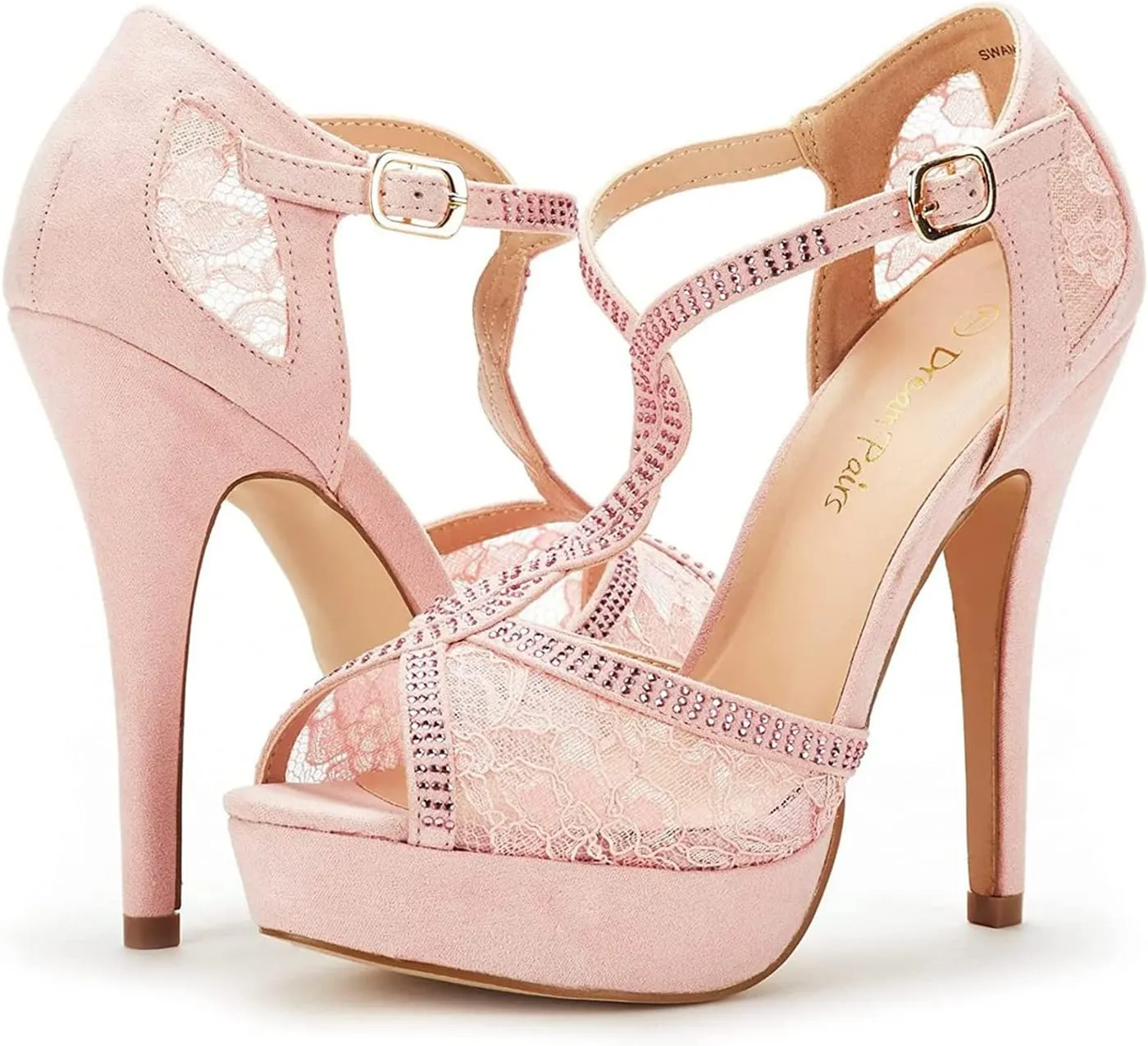 DREAM PAIRS Women's Heeled Sandals Pump