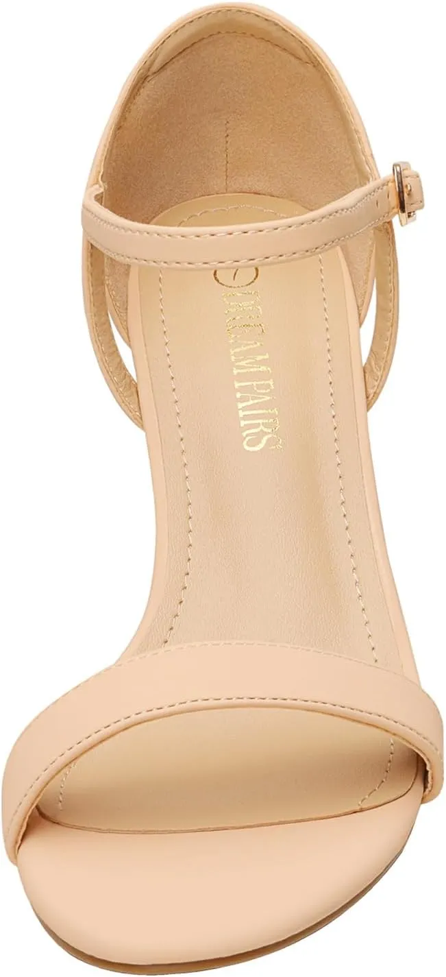 DREAM PAIRS Women's Lexii Fashion Stilettos Open Toe Pump Heel Sandals