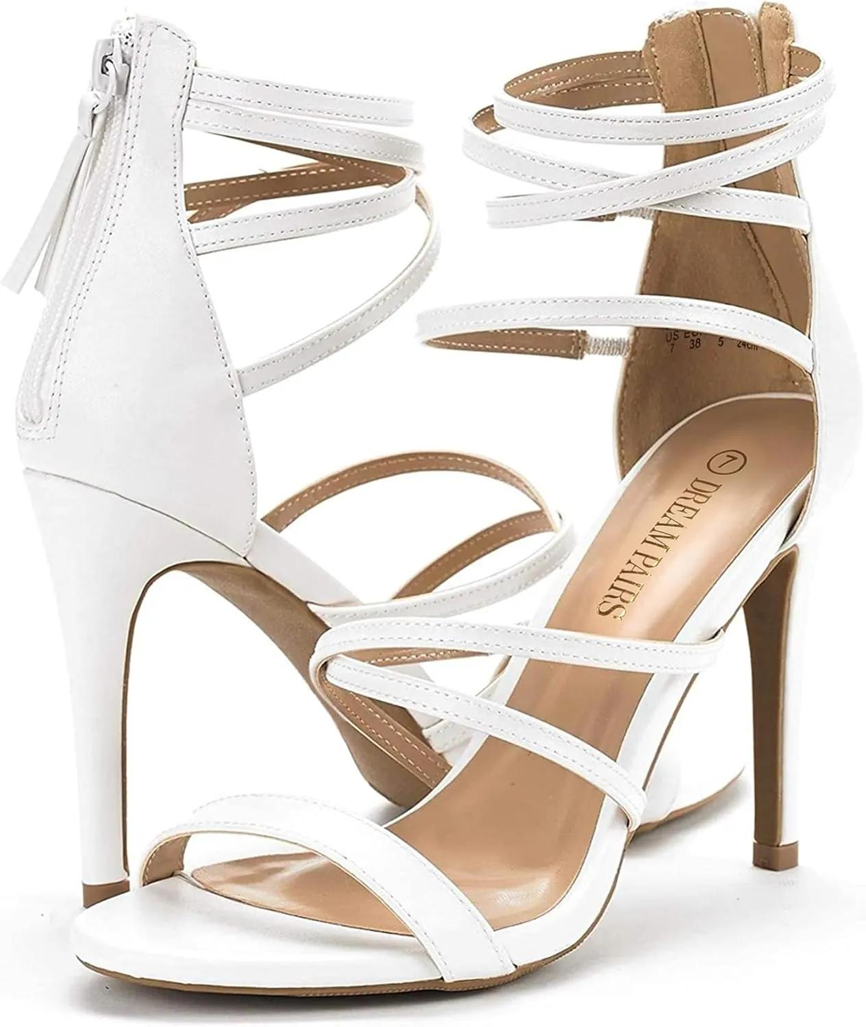 DREAM PAIRS Women's Show High Heel Dress Pump Sandals