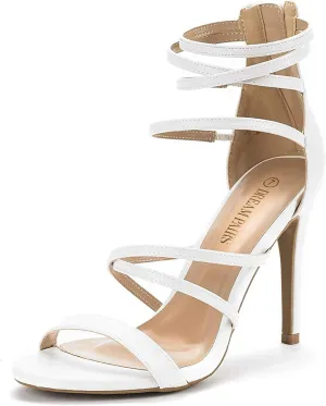 DREAM PAIRS Women's Show High Heel Dress Pump Sandals