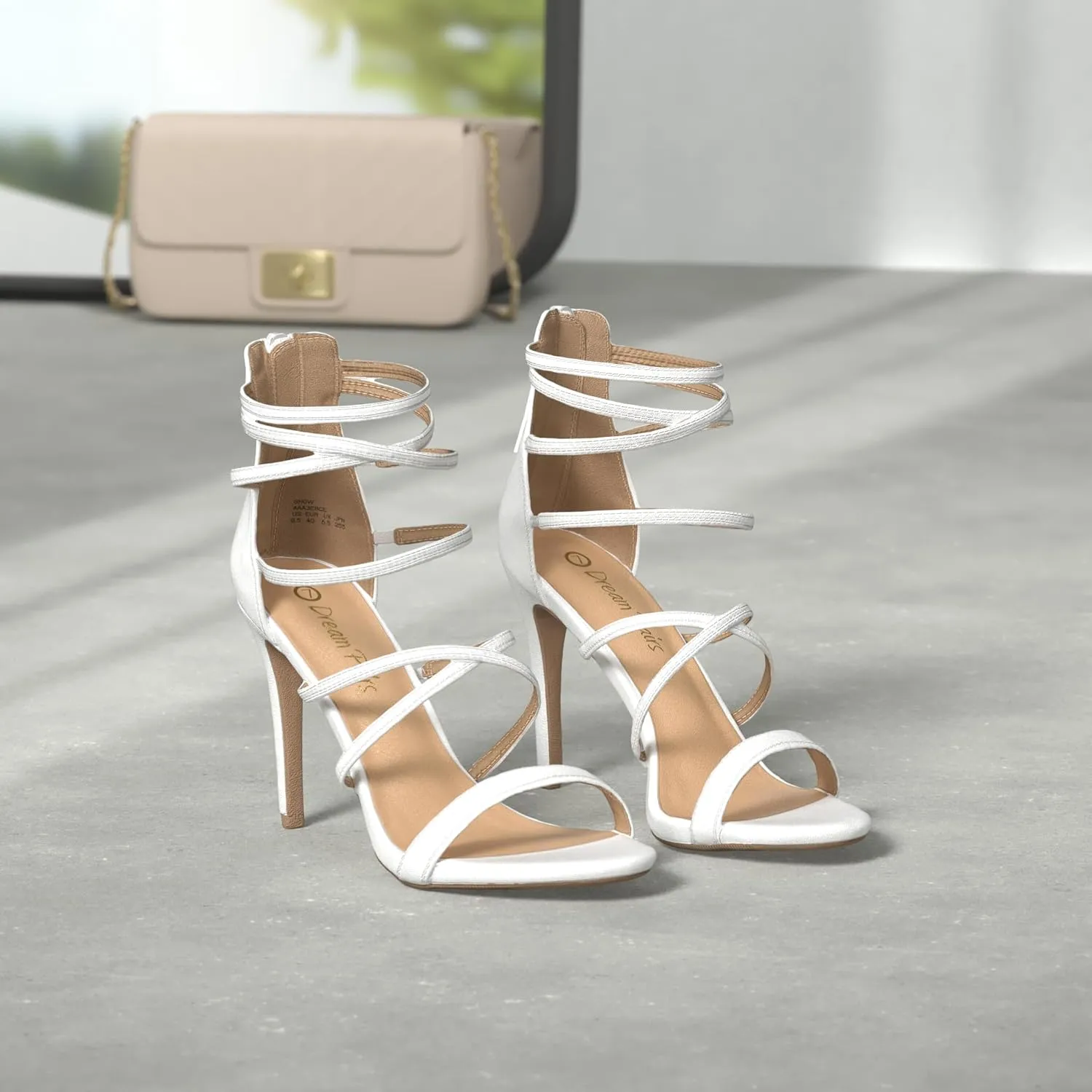 DREAM PAIRS Women's Show High Heel Dress Pump Sandals