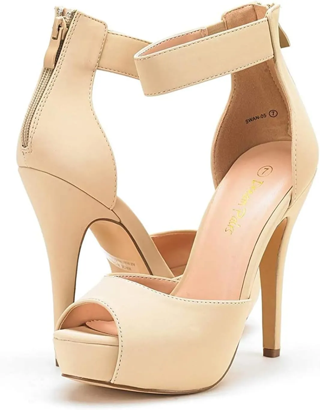 DREAM PAIRS Women's Swan-05 High Heel Platform Dress Pump Shoes