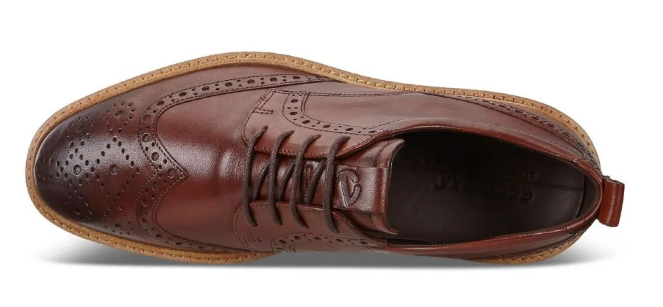 Ecco Cognac St.1 Hybrid Men's Brogue Shoes 836424-01053