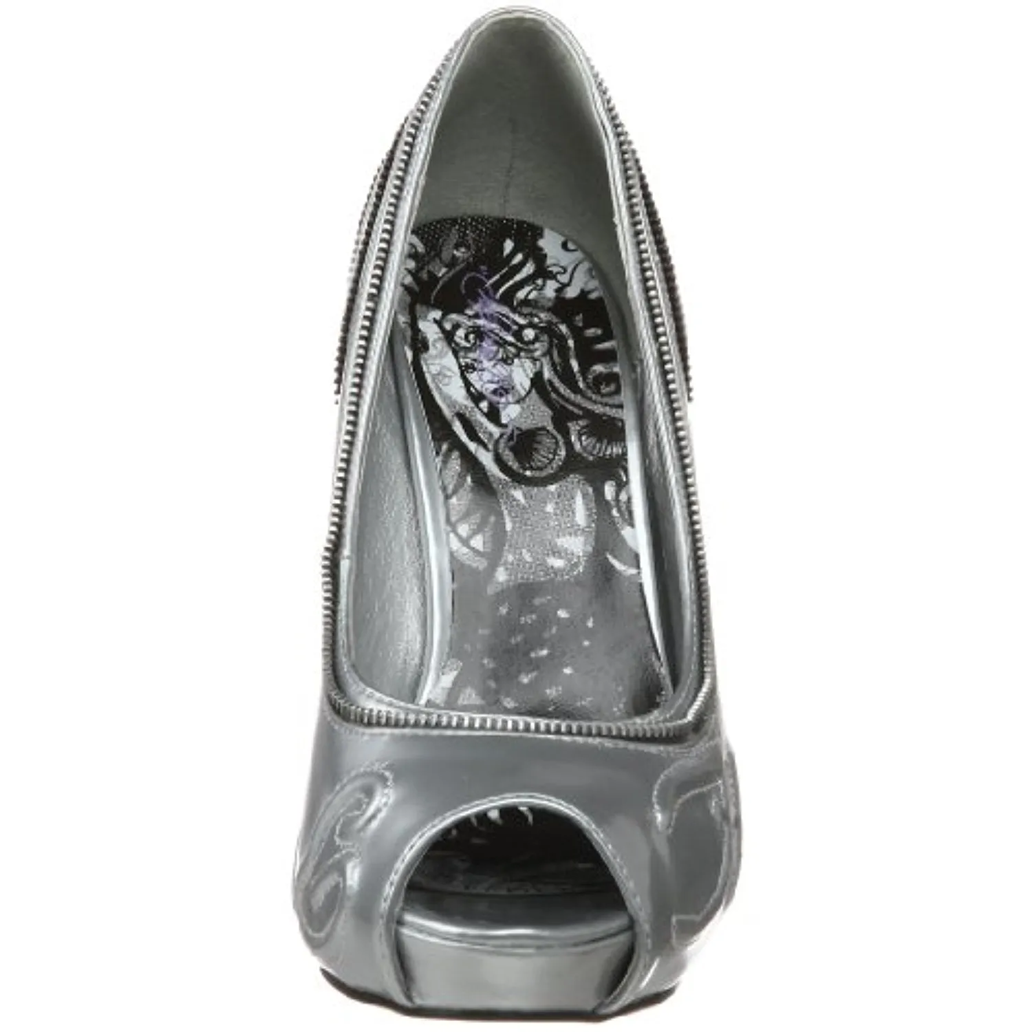 Ed Hardy Women's Singapore Platform Pump,Silver-10FSG104W,5 M US