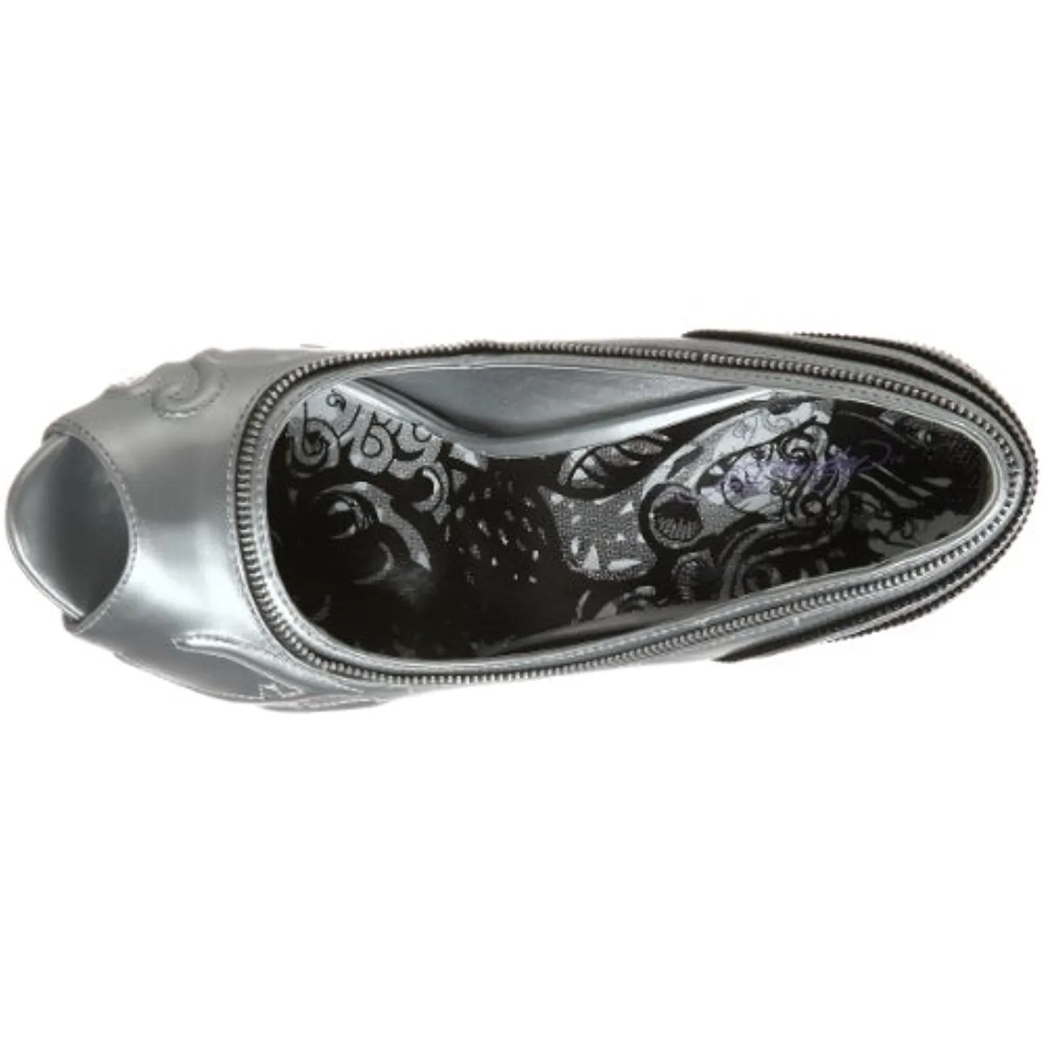 Ed Hardy Women's Singapore Platform Pump,Silver-10FSG104W,5 M US