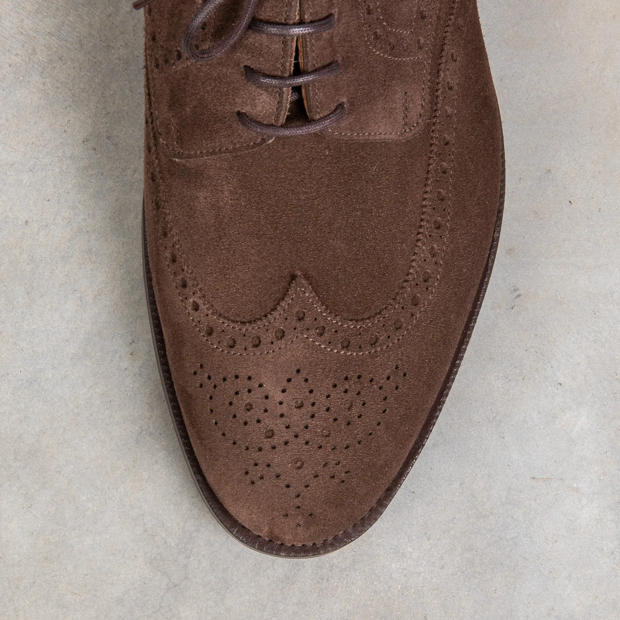 Edward Green Sandringham in Espresso Suede on Dainite Sole