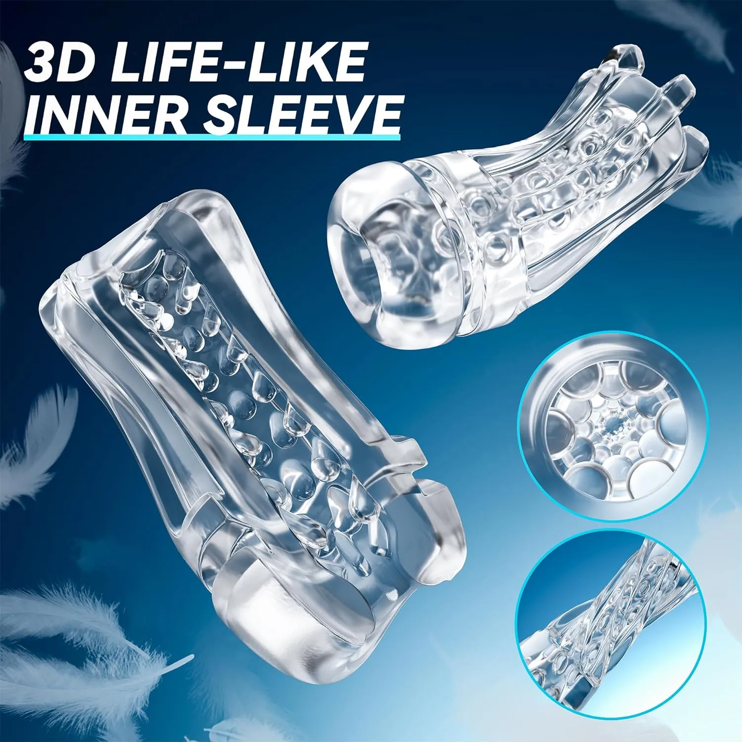 EINSEO Automatic Sucking Male Masturbators - Upgraded 7 Vibration & Suction Hands Free Pocket Pussy Male Stroker with 3D Realistic Textured, Blowjob Toy Mens Adult Male Sex Toys for Men Sex Machine
