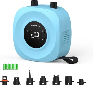 Electric Paddle Board Pump, Rechargeable 20PSI High Pressure SUP Pump, Intelligent Dual Stage Inflation & Deflation, Auto-Off for Stand Up Paddle Boards, Surfing Kite, Tent, Boat