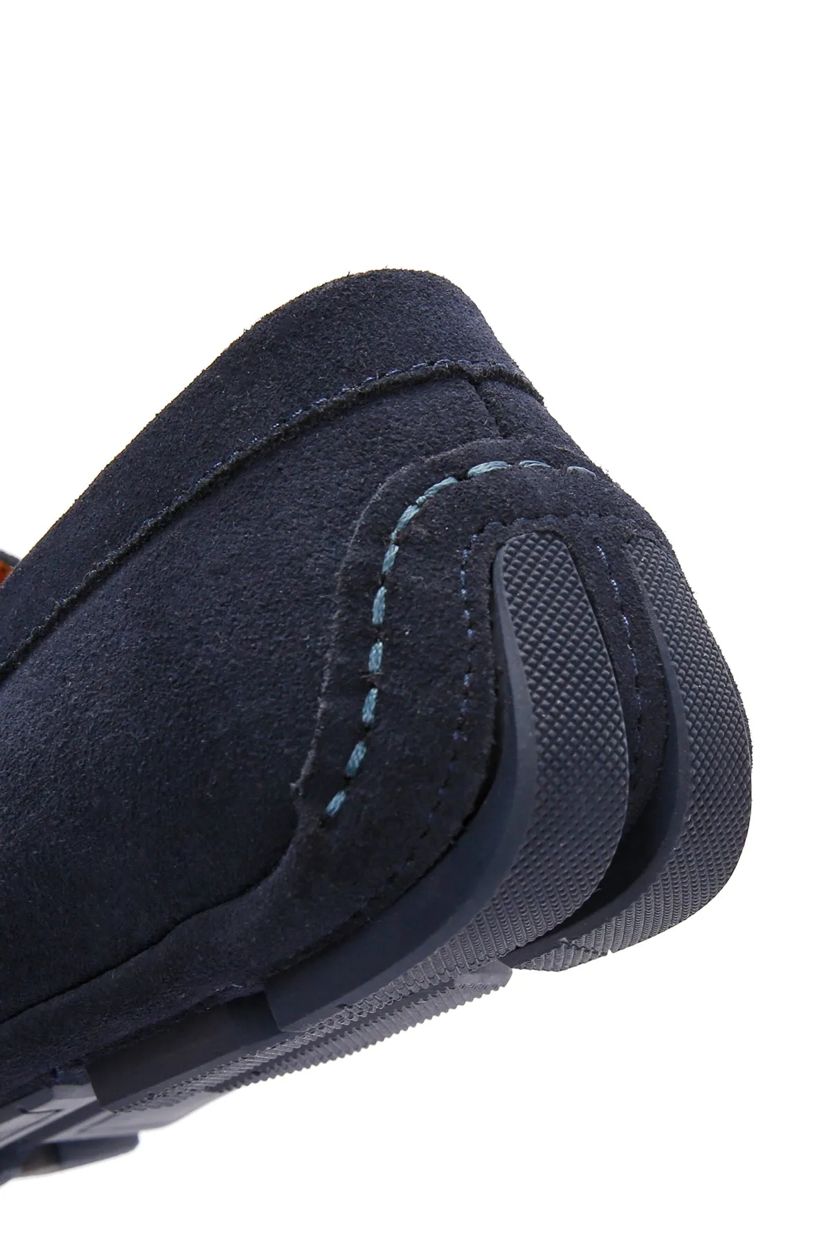 Erkek Lacivert Süet Deri Casual Loafer