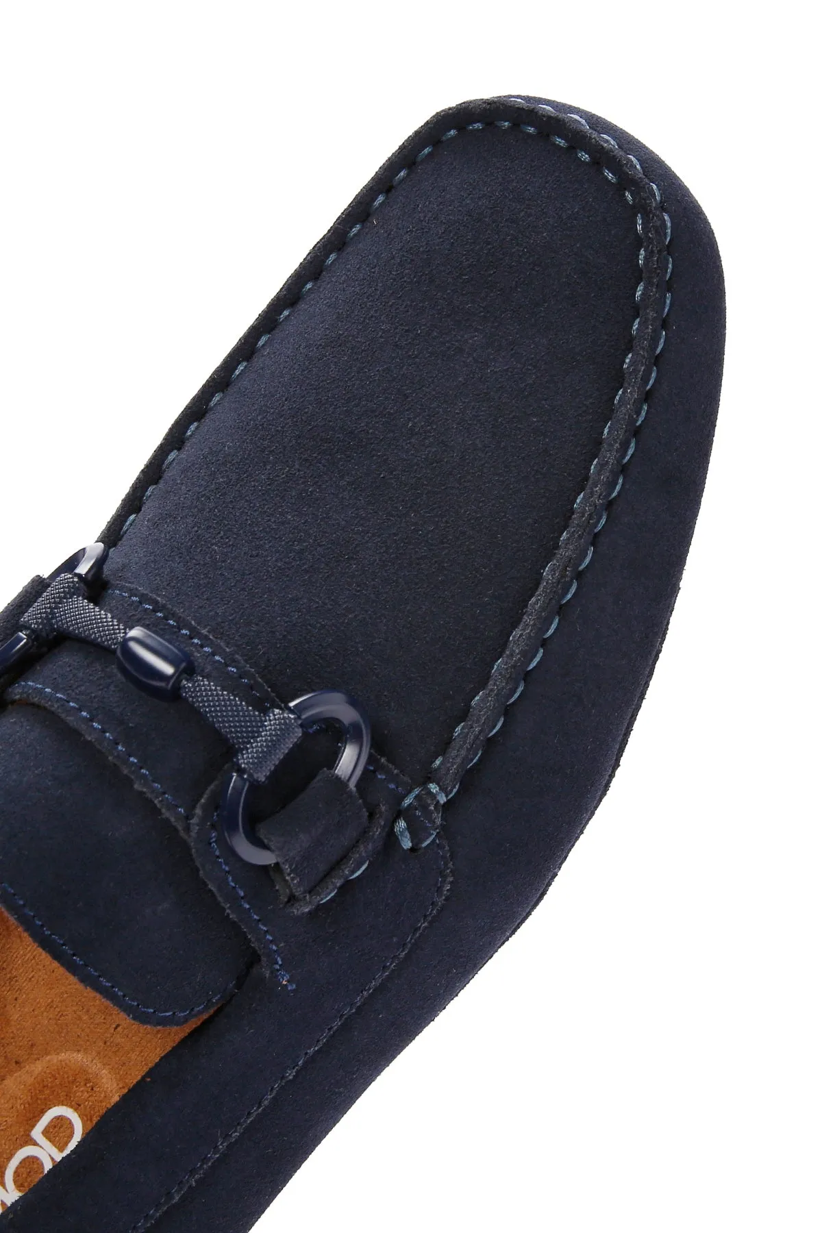 Erkek Lacivert Süet Deri Casual Loafer