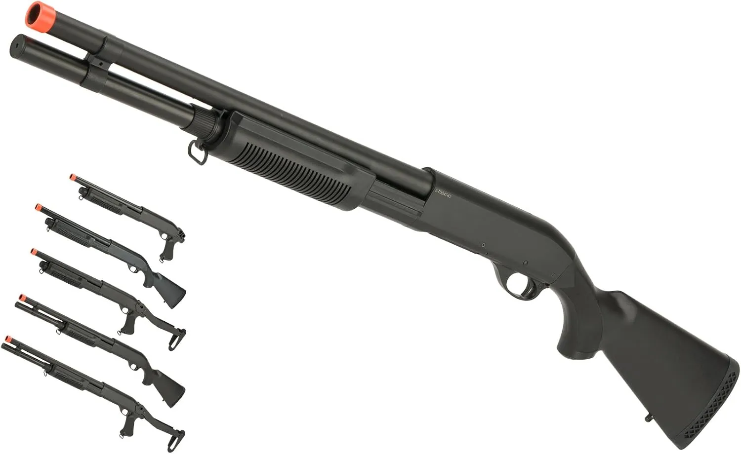 Evike Airsoft - CYMA Standard M8.70 3-Round Bu.RST Multi-S.hot Sh.ell Loading Airsoft Sh.otgu.n (Model: Full St.ock) - (PID: 63532)