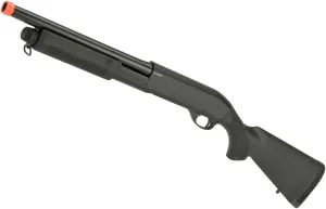 Evike Airsoft - CYMA Standard Metal M870 3-Round Burst Multi-Airsoft Shotshell Loading Airsoft Shotgun (Model: Full Stock CQB Metal) - (PID: 63531)