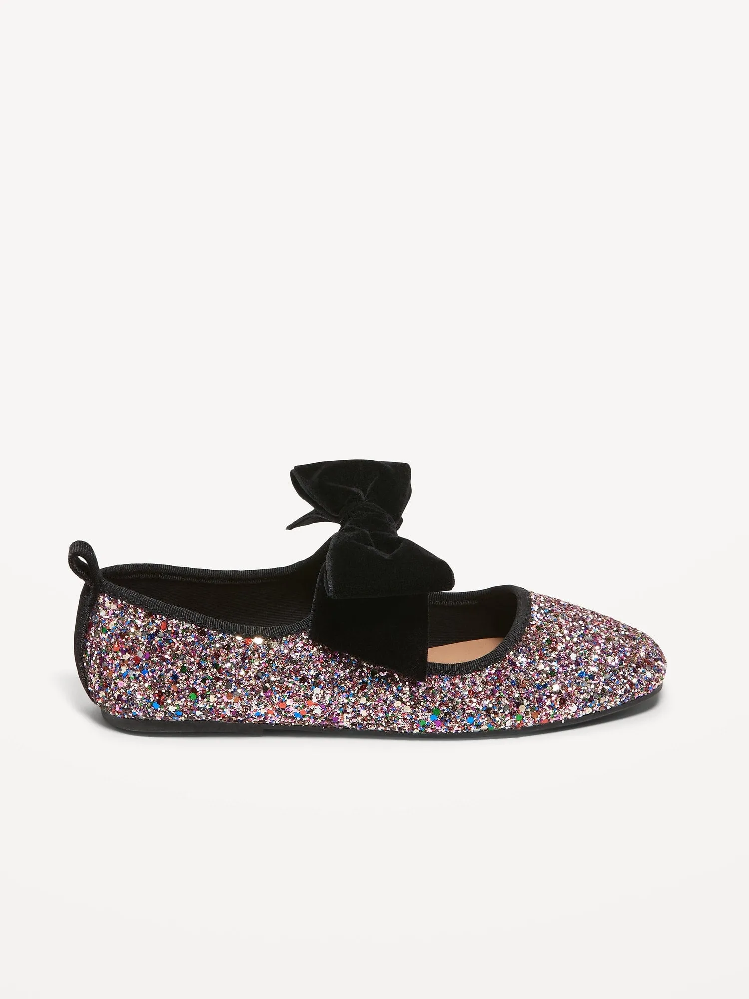 Faux-Suede Bow-Tie Ballet Flat Shoes for Girls
