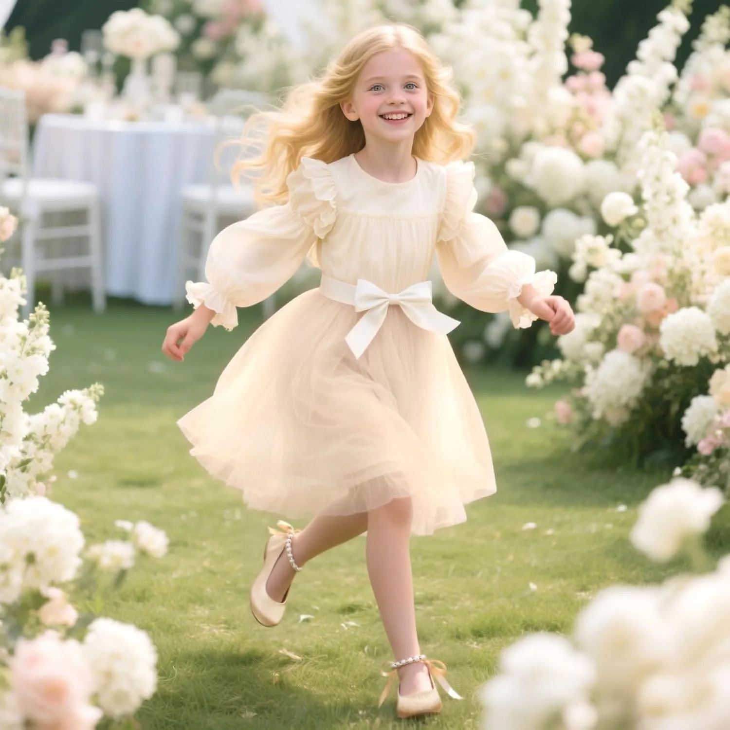 Felix & Flora Girls Toddler Little Ballet Shoes - Flower Girls Mary Jane Flats Dress Shoes Party Wedding