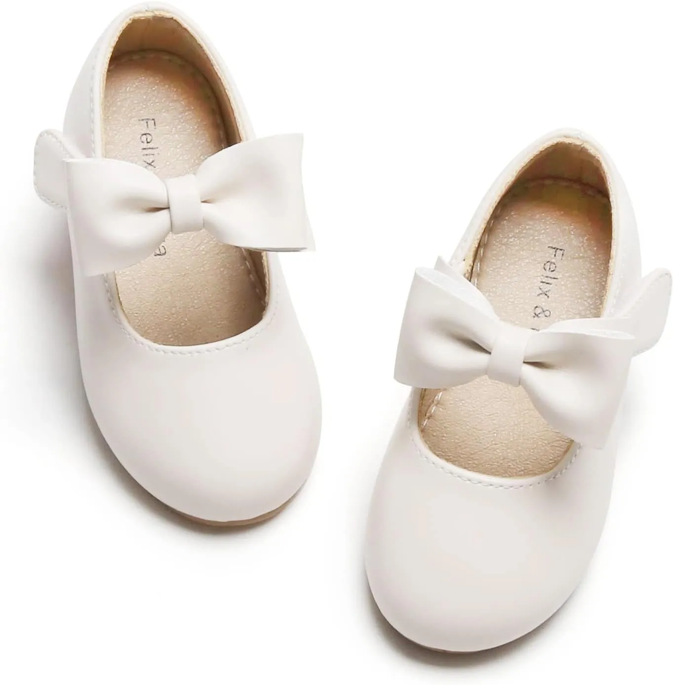 Felix & Flora Toddler Flower Girl Dress Shoes - Girl Ballet Flats Party School Shoes Wedding