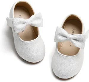 Felix & Flora Toddler Flower Girl Dress Shoes - Girl Ballet Flats Party School Shoes Wedding