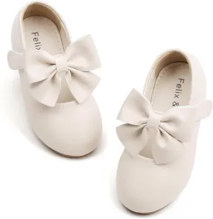 Felix & Flora Toddler Flower Girl Dress Shoes - Girl Ballet Flats Party School Shoes Wedding