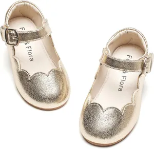 Felix & Flora Toddler Flower Girl Dress Shoes - Girl Ballet Flats Party School Shoes Wedding