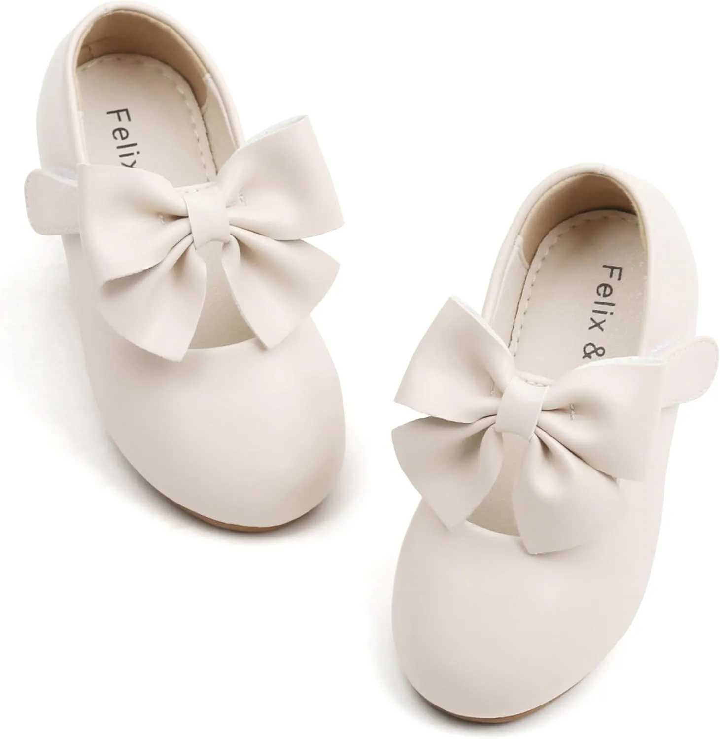 Felix & Flora Toddler Flower Girl Dress Shoes - Girl Ballet Flats Party School Shoes Wedding