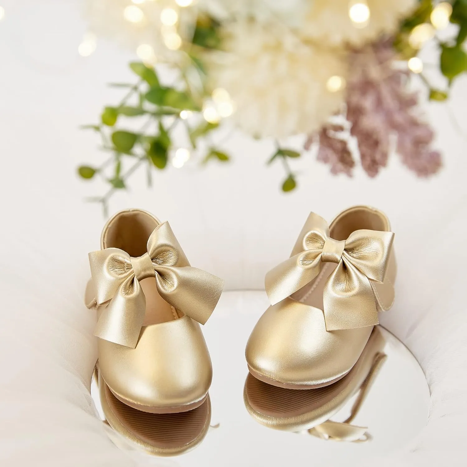 Felix & Flora Toddler Flower Girl Dress Shoes - Girl Ballet Flats Party School Shoes Wedding