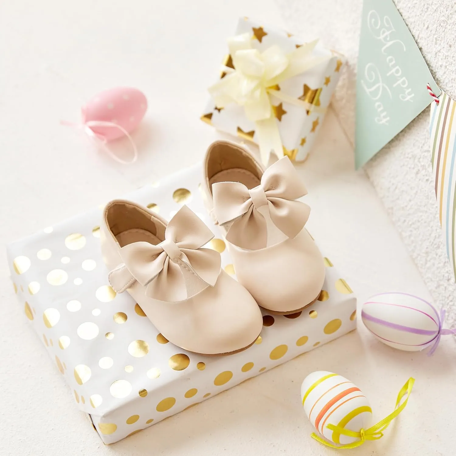 Felix & Flora Toddler Flower Girl Dress Shoes - Girl Ballet Flats Party School Shoes Wedding