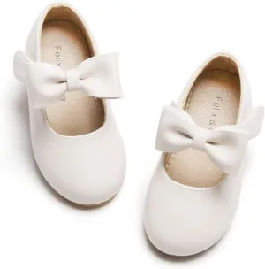Felix & Flora Toddler Flower Girl Dress Shoes - Girl Ballet Flats Party School Shoes Wedding