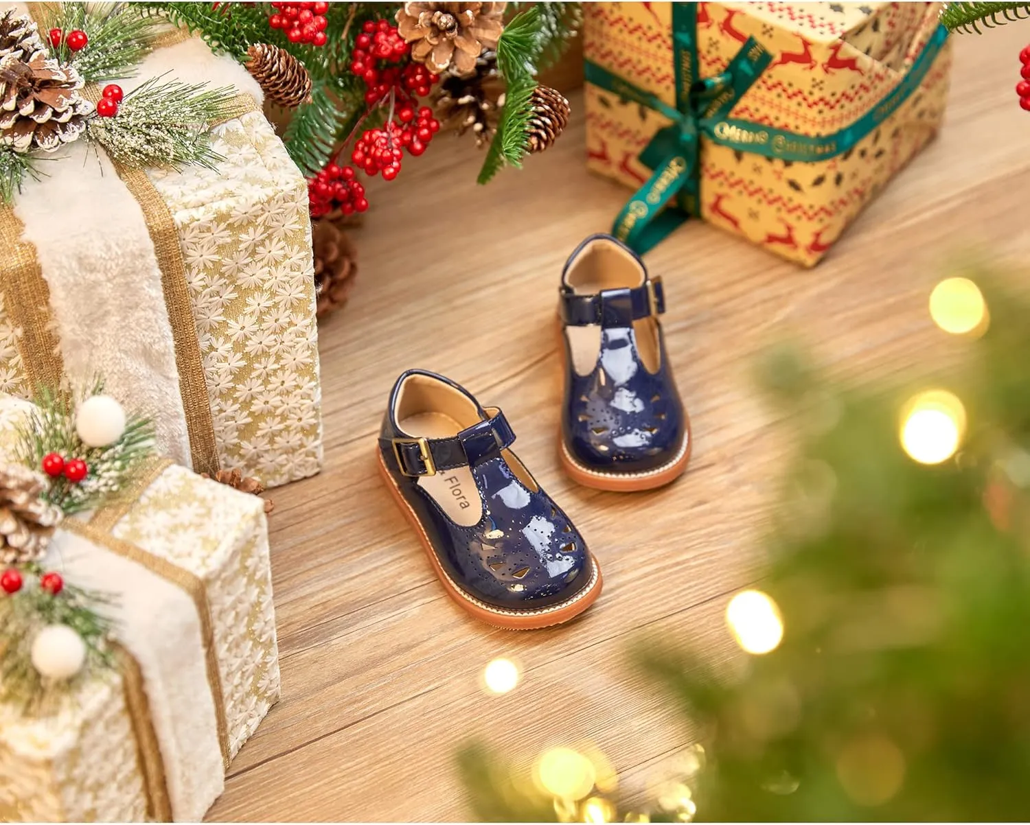 Felix & Flora Toddler Little Girl Mary Jane Dress Shoes - Ballet Flats for Easter Flower Girl Party School Shoes.