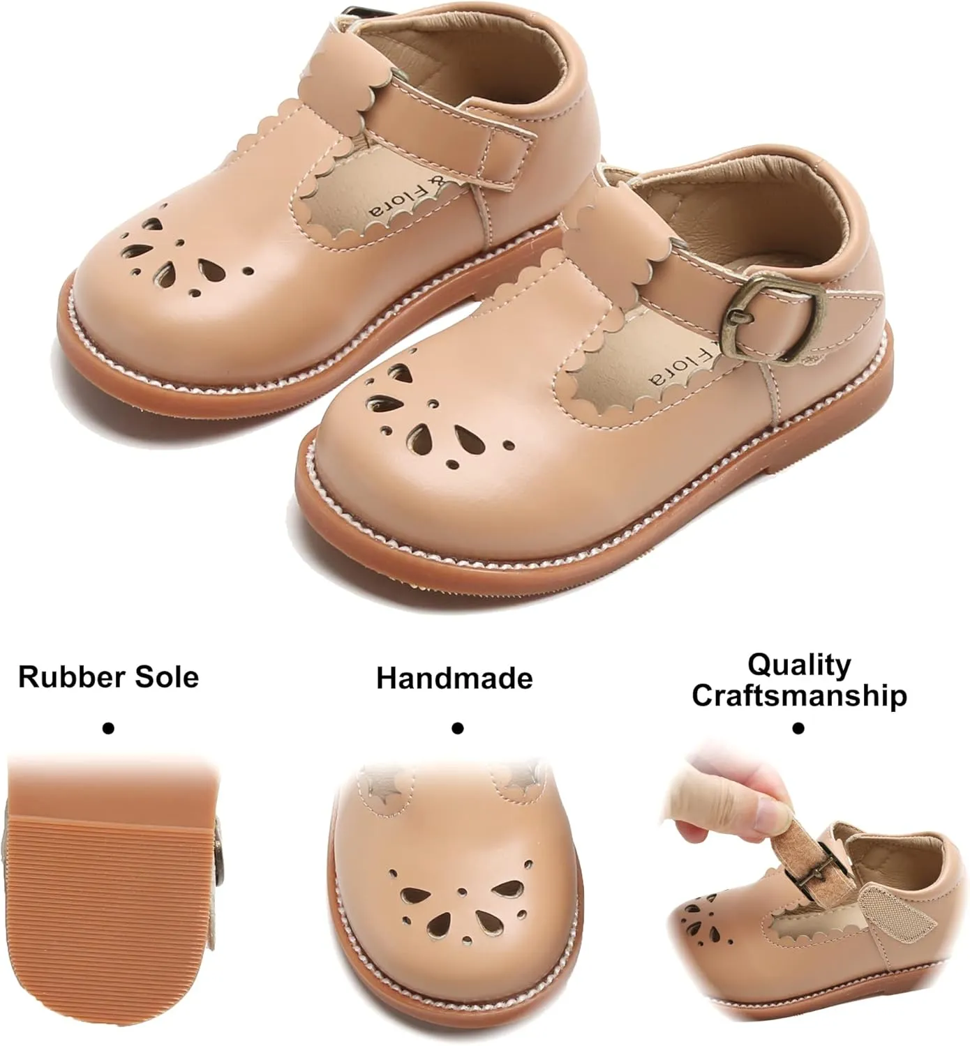 Felix & Flora Toddler Little Girl Mary Jane Dress Shoes - Ballet Flats for Girl Party School Shoes