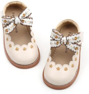 Felix & Flora Toddler Little Girl Mary Jane Dress Shoes - Ballet Flats for Girl Party School Shoes