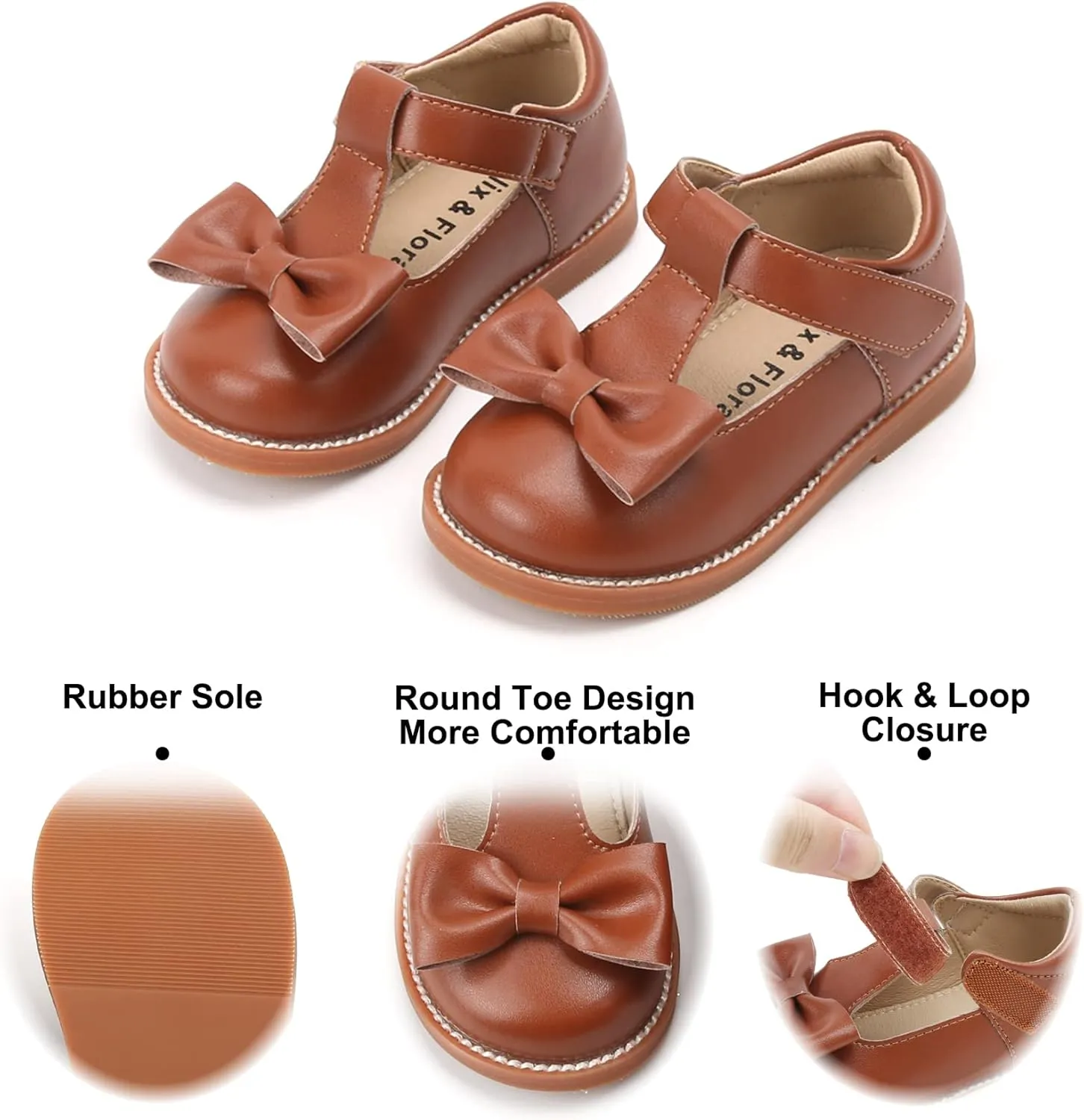 Felix & Flora Toddler Little Girl Mary Jane Dress Shoes - Ballet Flats for Girl Party School Shoes