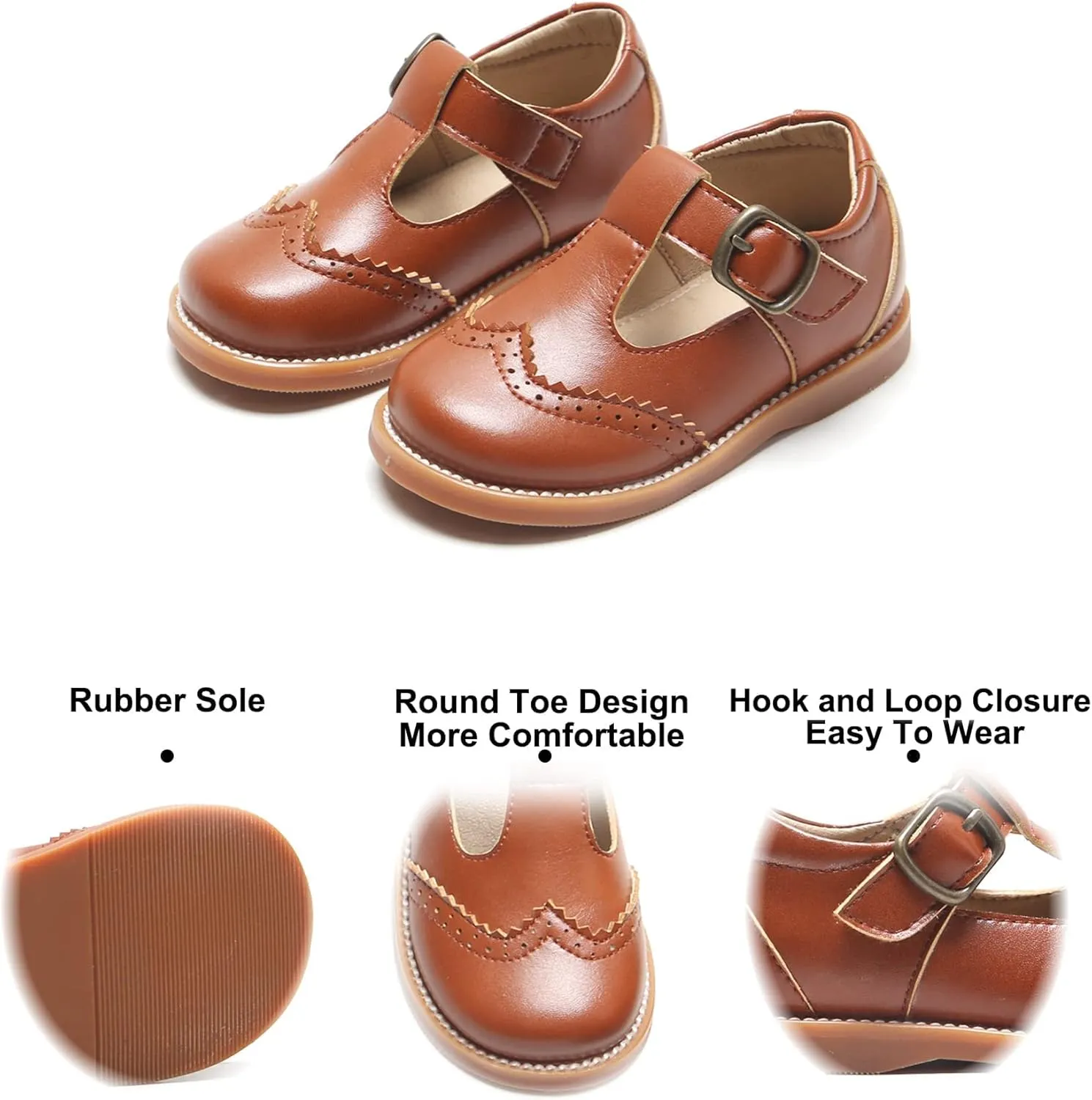 Felix & Flora Toddler Little Girl Mary Jane Dress Shoes - Ballet Flats for Girl Party School Shoes