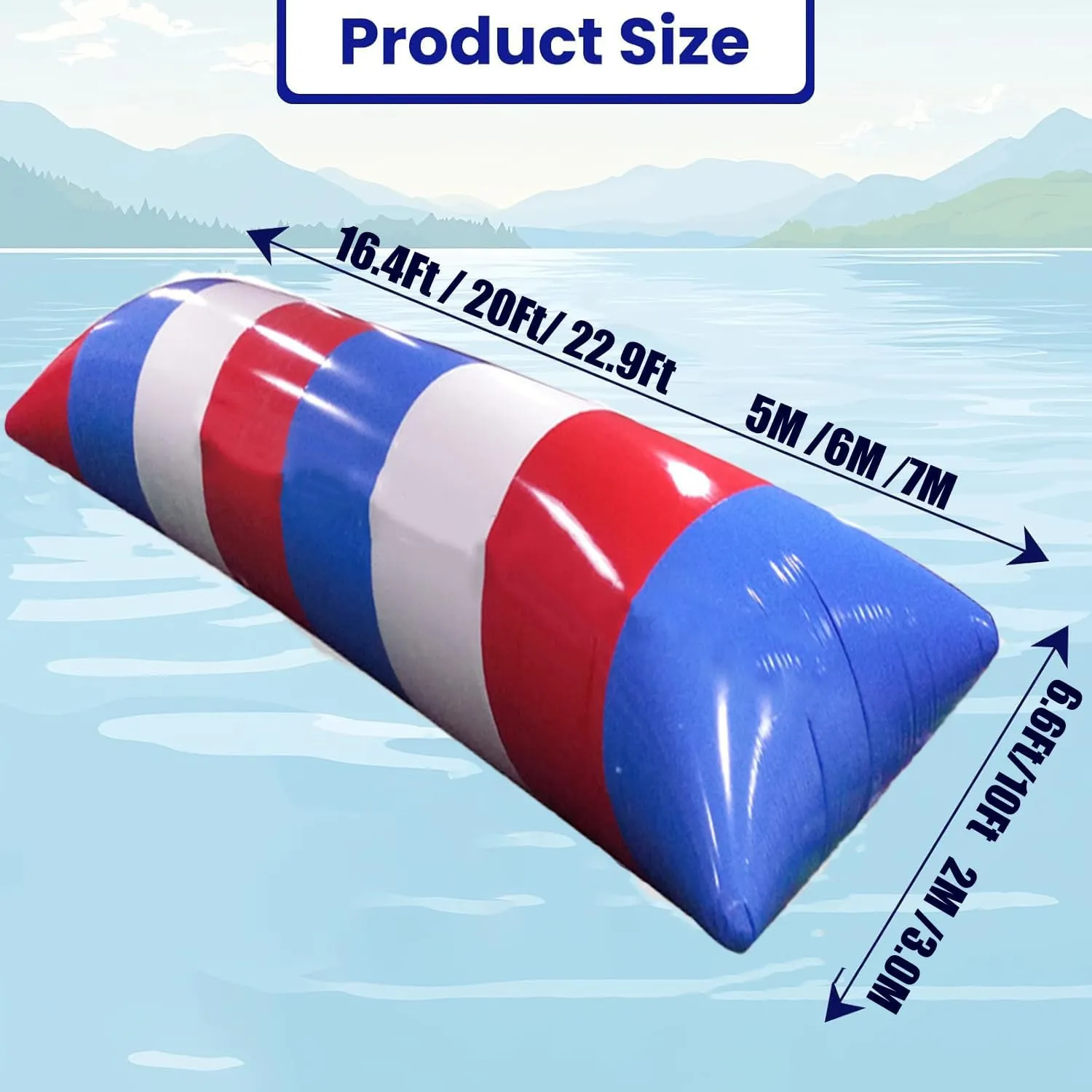 Floating Water Air Jumping Bounce Bag Inflatable Water Toy, Leisure Water Trampoline for Lake Beach Park