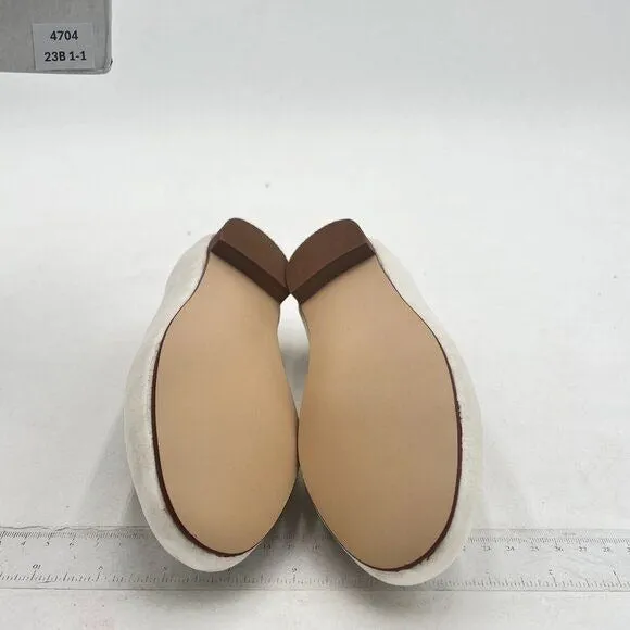 FOWT White Suede Classic Round Toe Ballet Flats Wave Pattern Edge Super Shoes