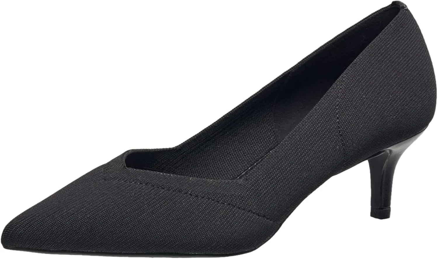French Connection Women's Kitten Heels Pointed Closed Toe Pumps Wedding Office Work Comfortable Low Heel Dress Shoes for Women with Cushioned Inner Sole