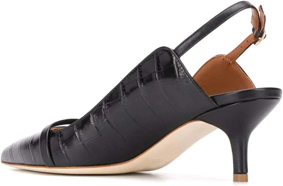 FSJ Women Classy Pointed Toe Thin High Heel Slingback Pump Office Prom Dress Shoes Size 4-15 US
