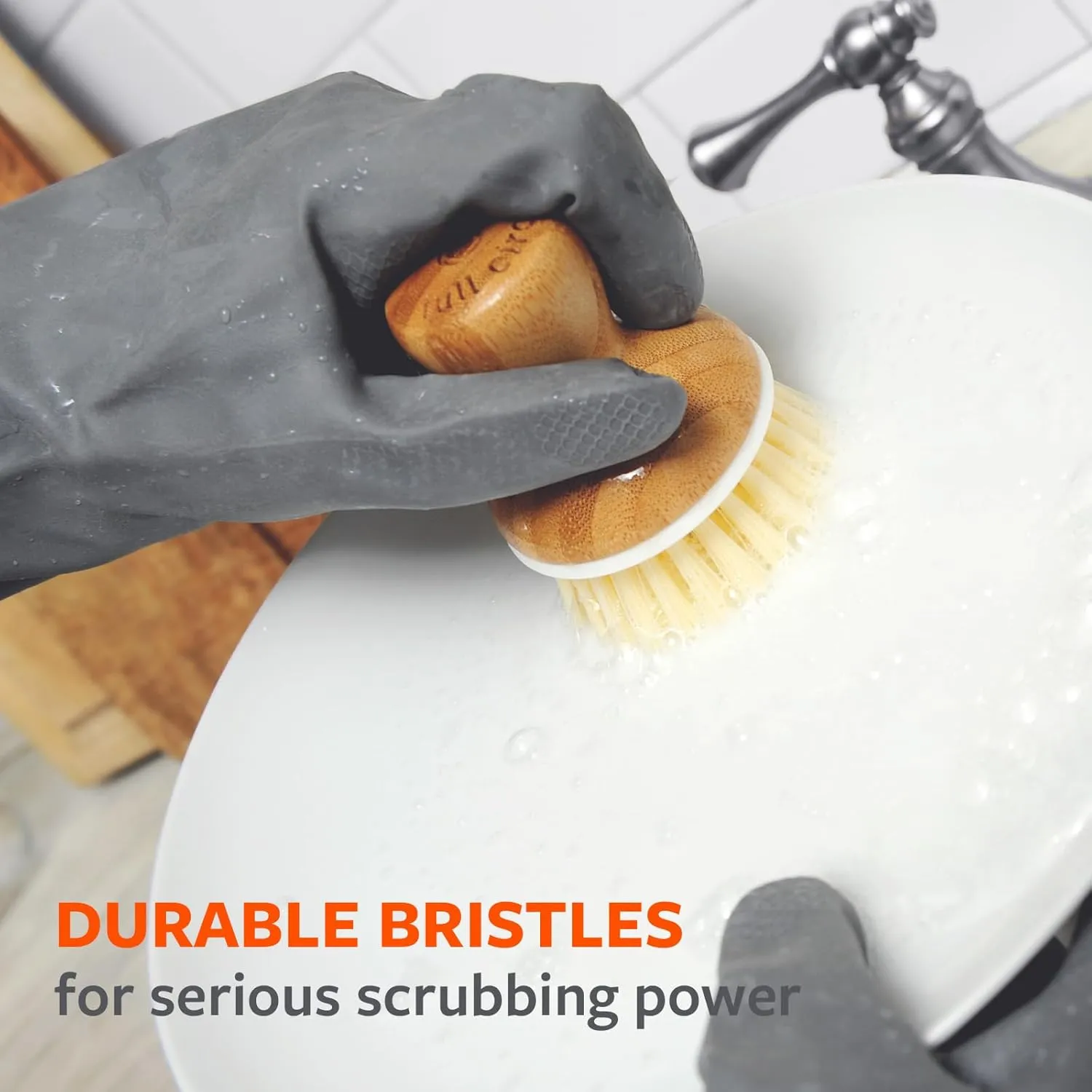 Full Circle Bubble Up, Brush   Dispenser, Gray
