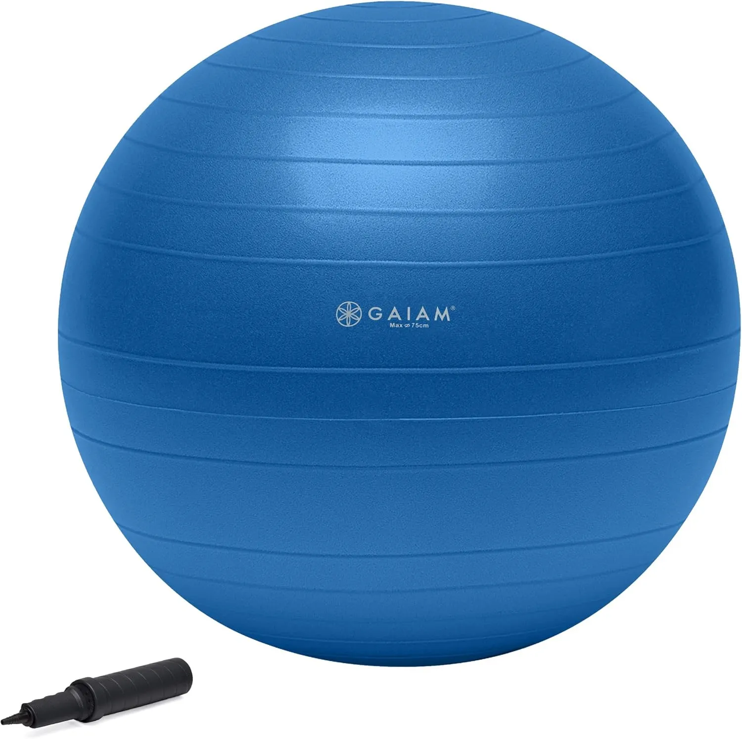 Gaiam Total Body Exercise Balance Stability Yoga Ball, Anti-Burst with Air Pump for Home, Office Chair, and Fitness - Various Sizes